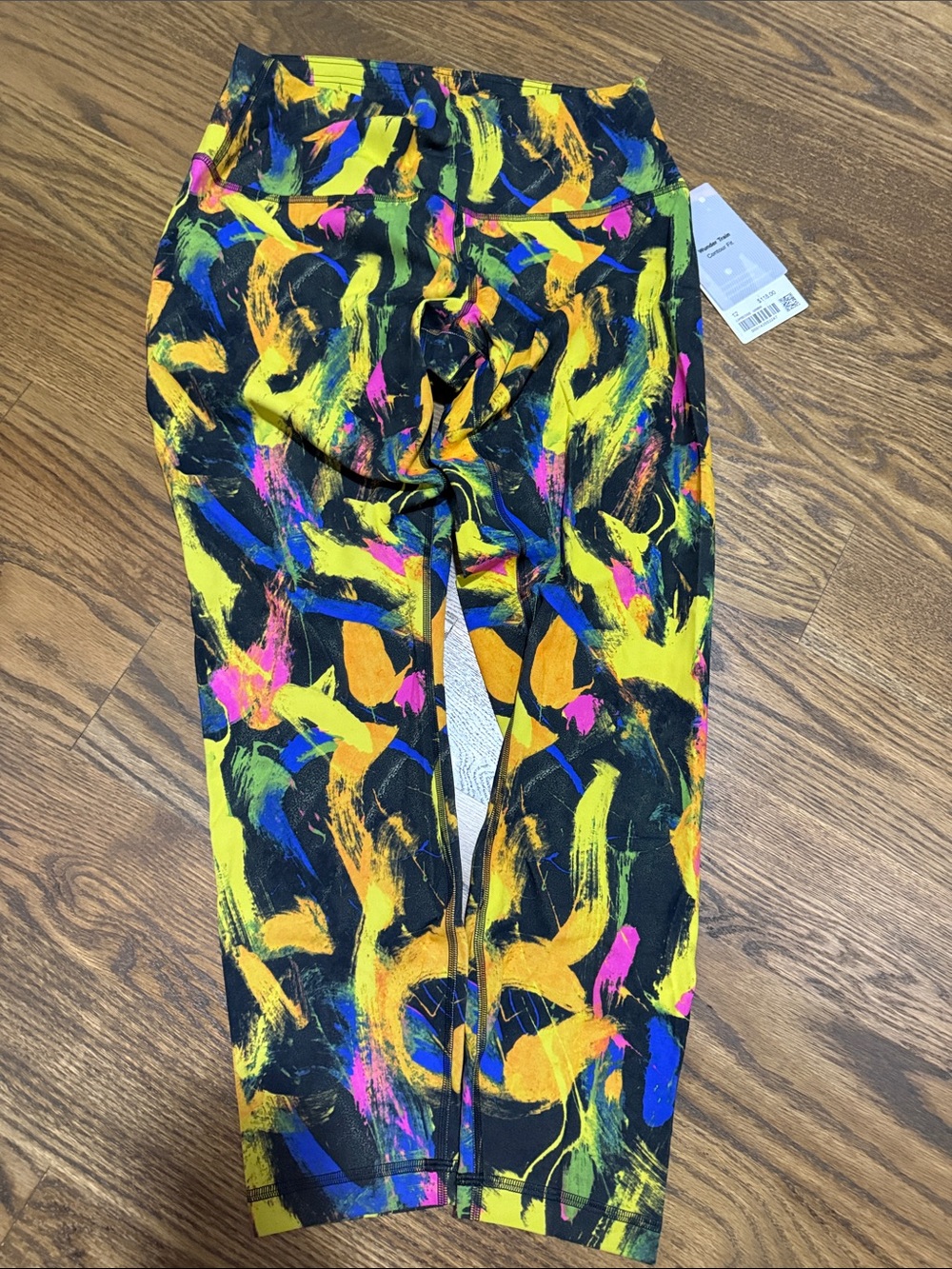 lululemon athletica Black Multi Abstract Paint-Brush Leggings